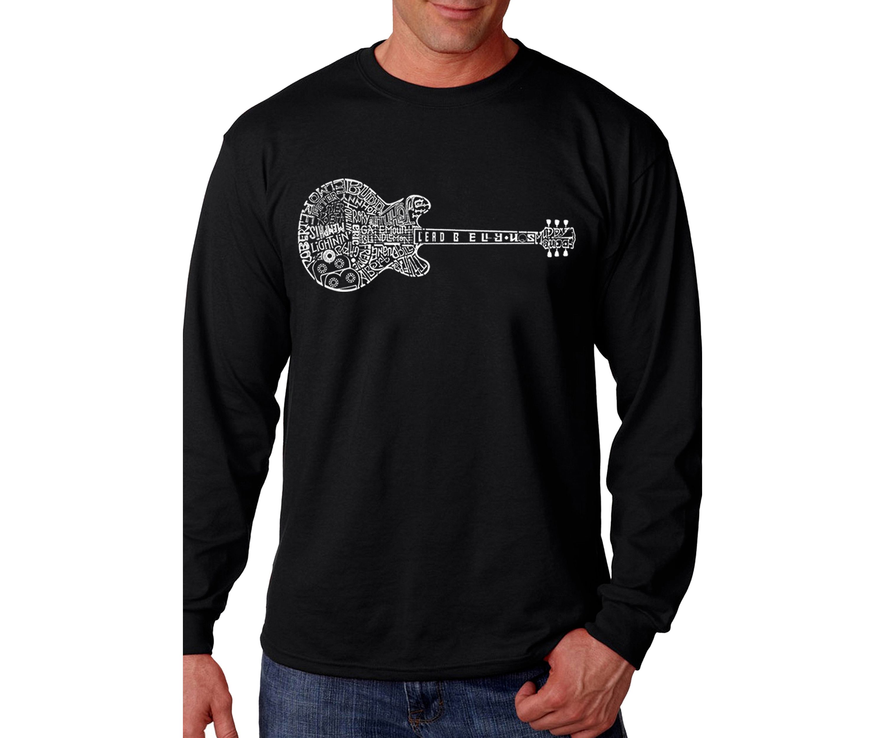 Word Art Long Sleeve Graphic T-Shirt - Blues Legends