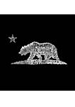 Word Art Long Sleeve Graphic T-Shirt - California Bear