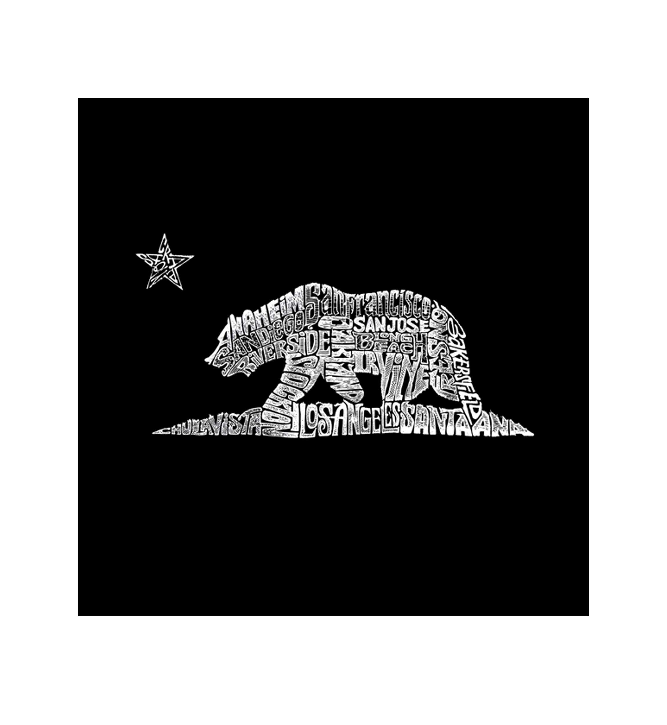 Word Art Long Sleeve Graphic T-Shirt - California Bear