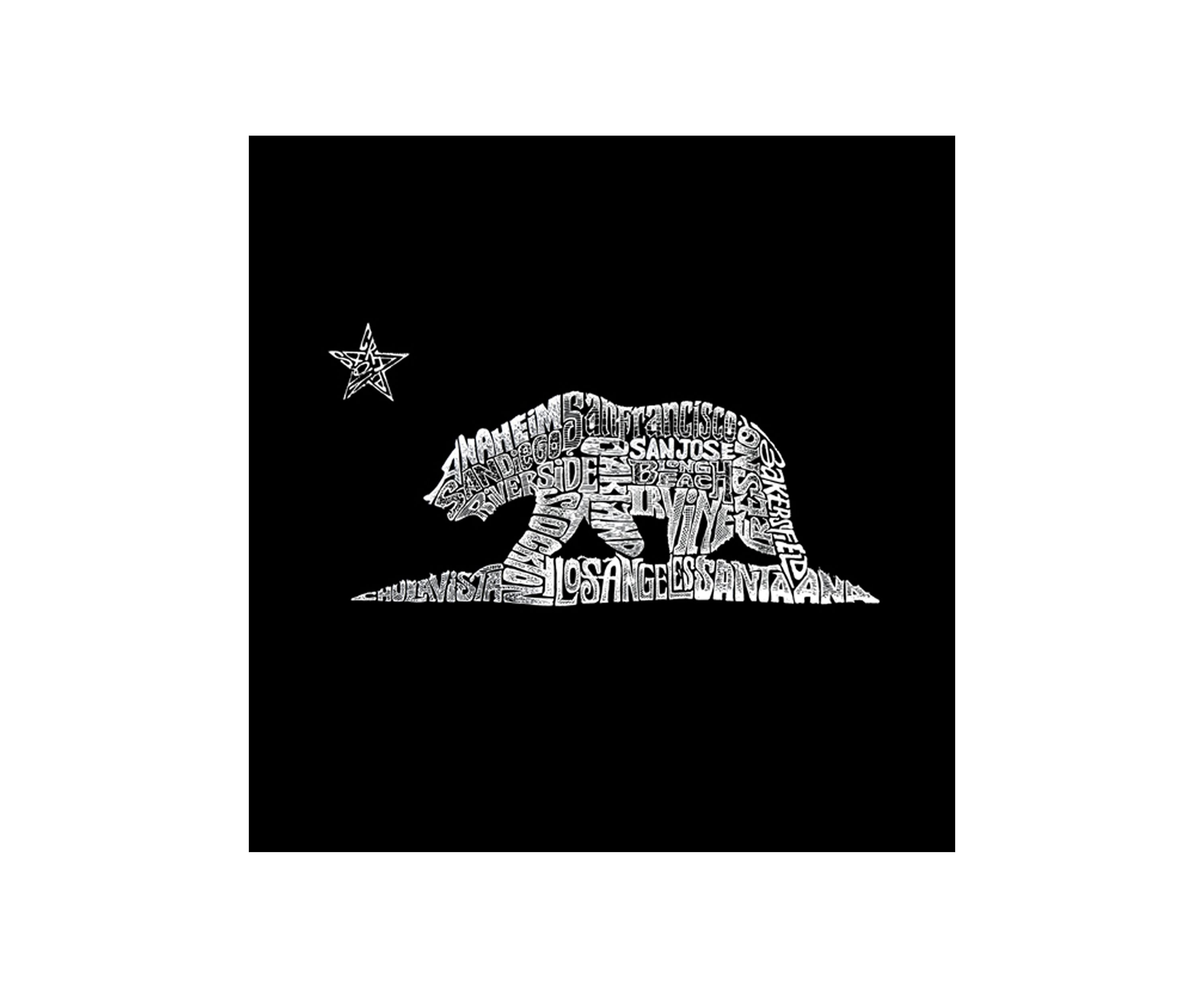 Word Art Long Sleeve Graphic T-Shirt - California Bear