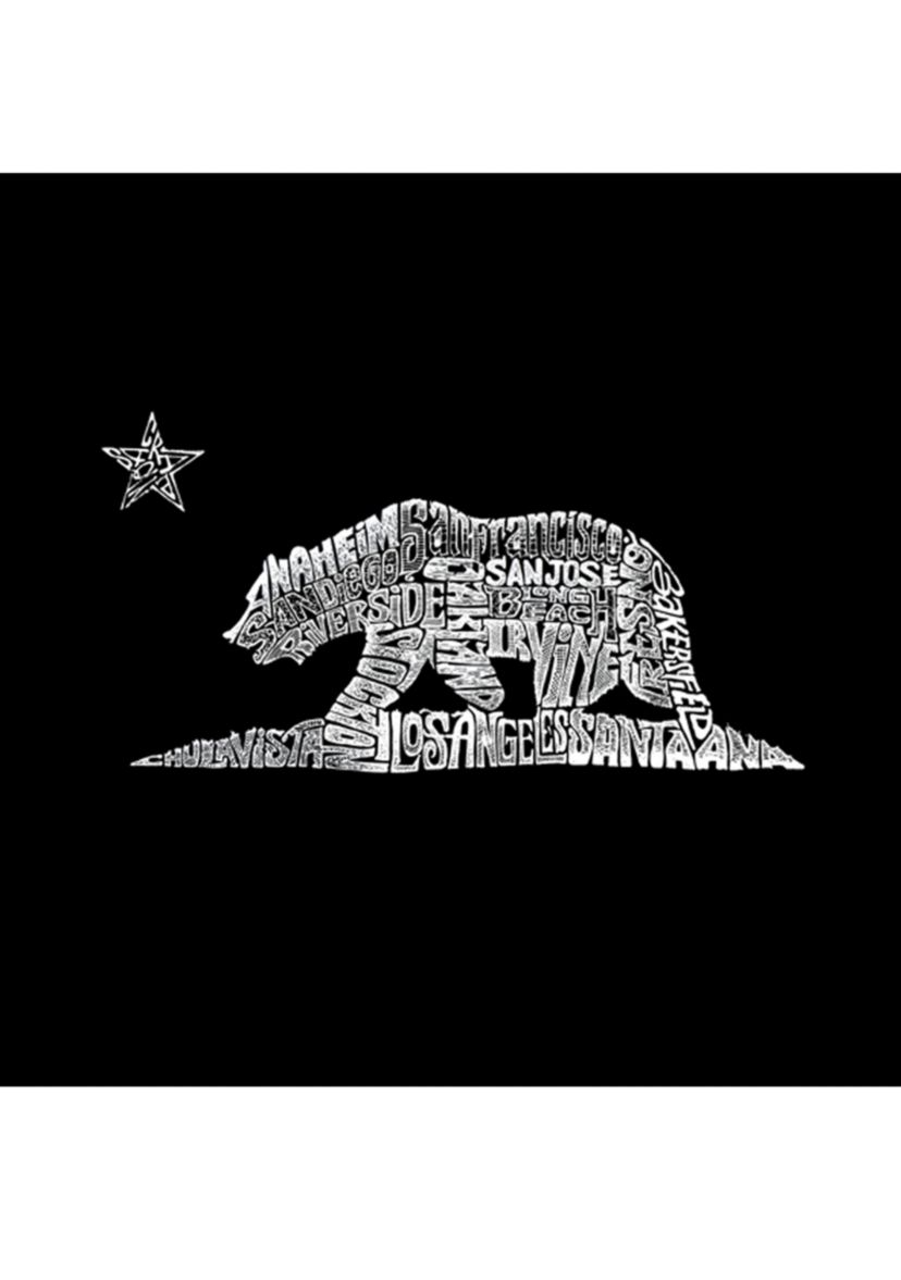 Word Art Long Sleeve Graphic T-Shirt - California Bear