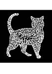 Word Art Long Sleeve Graphic T-Shirt - Cat