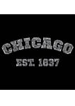Word Art Long Sleeve Graphic T-Shirt - Chicago 1837