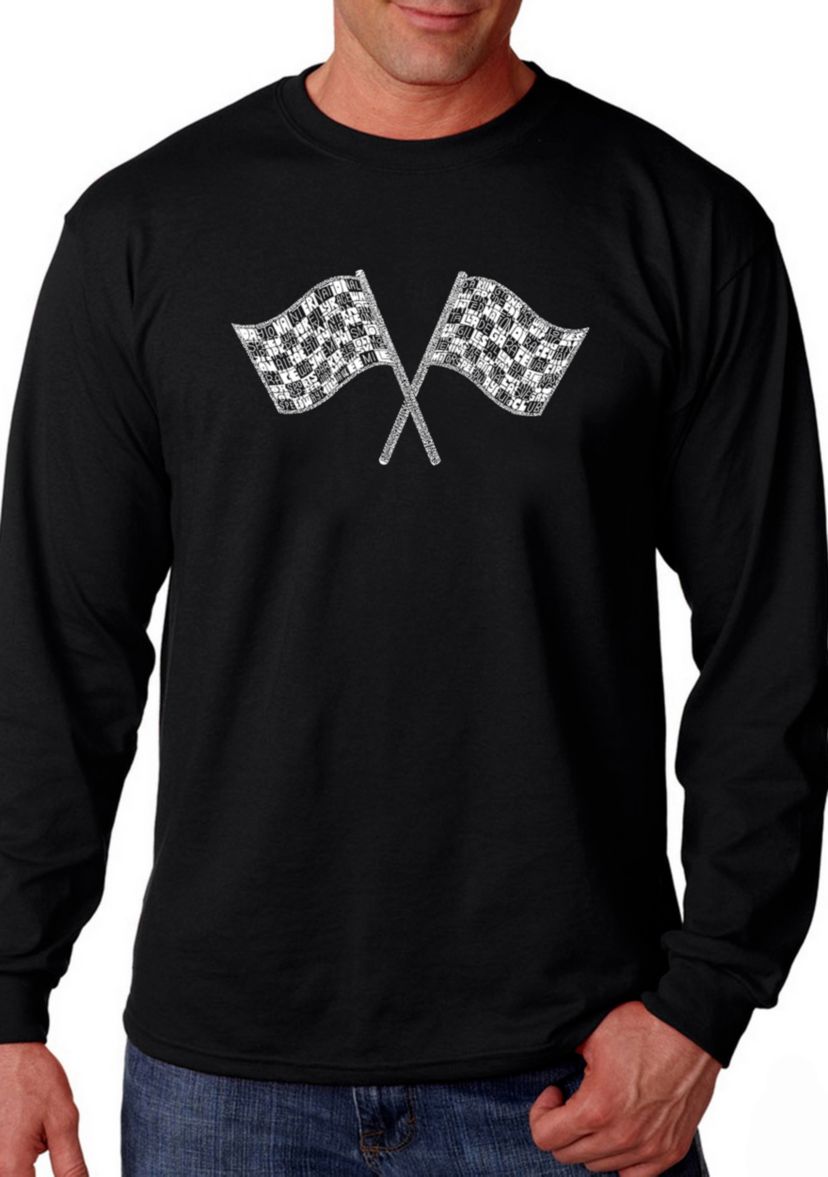 Word Art Long Sleeve T Shirt - NASCAR National Series Race Tracks