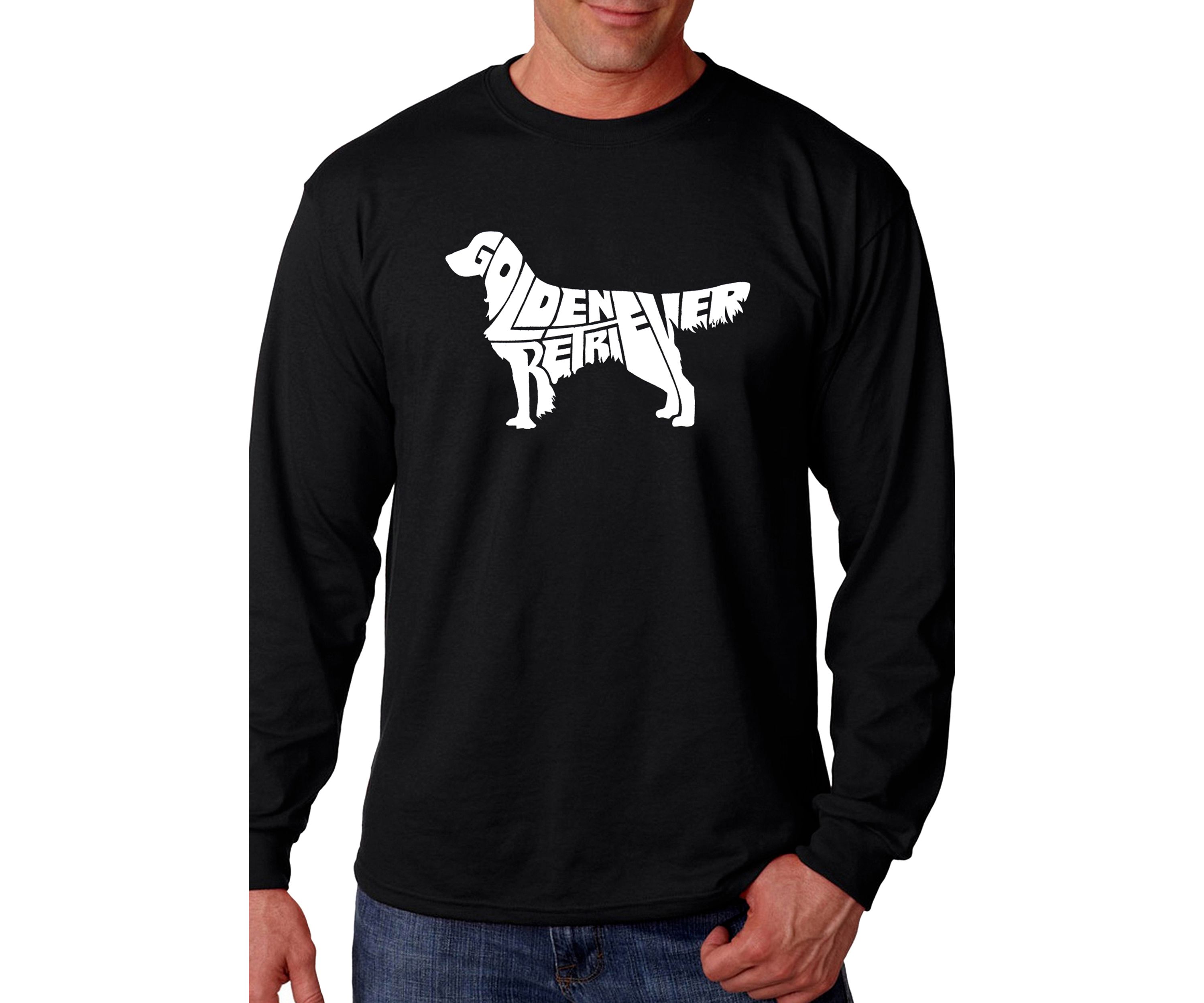 Word Art Long Sleeve Graphic T-Shirt - Golden Retreiver