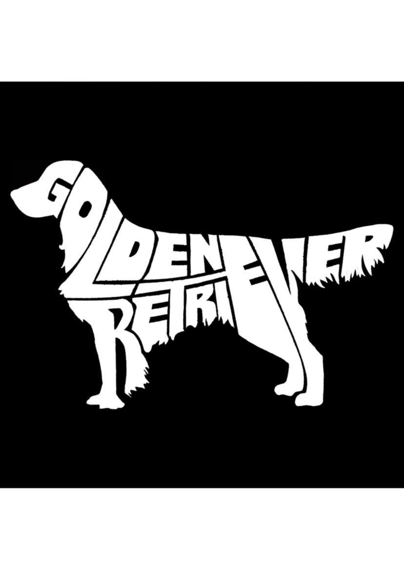 Word Art Long Sleeve Graphic T-Shirt - Golden Retreiver