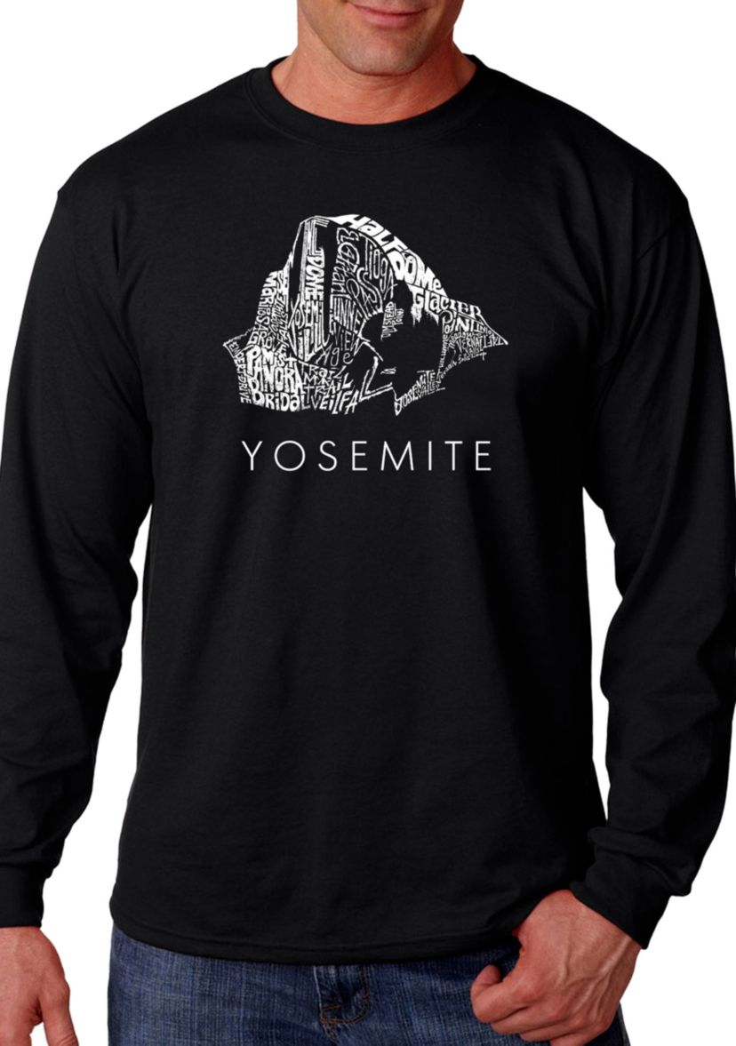 Word Art Long Sleeve Graphic T-Shirt - Yosemite