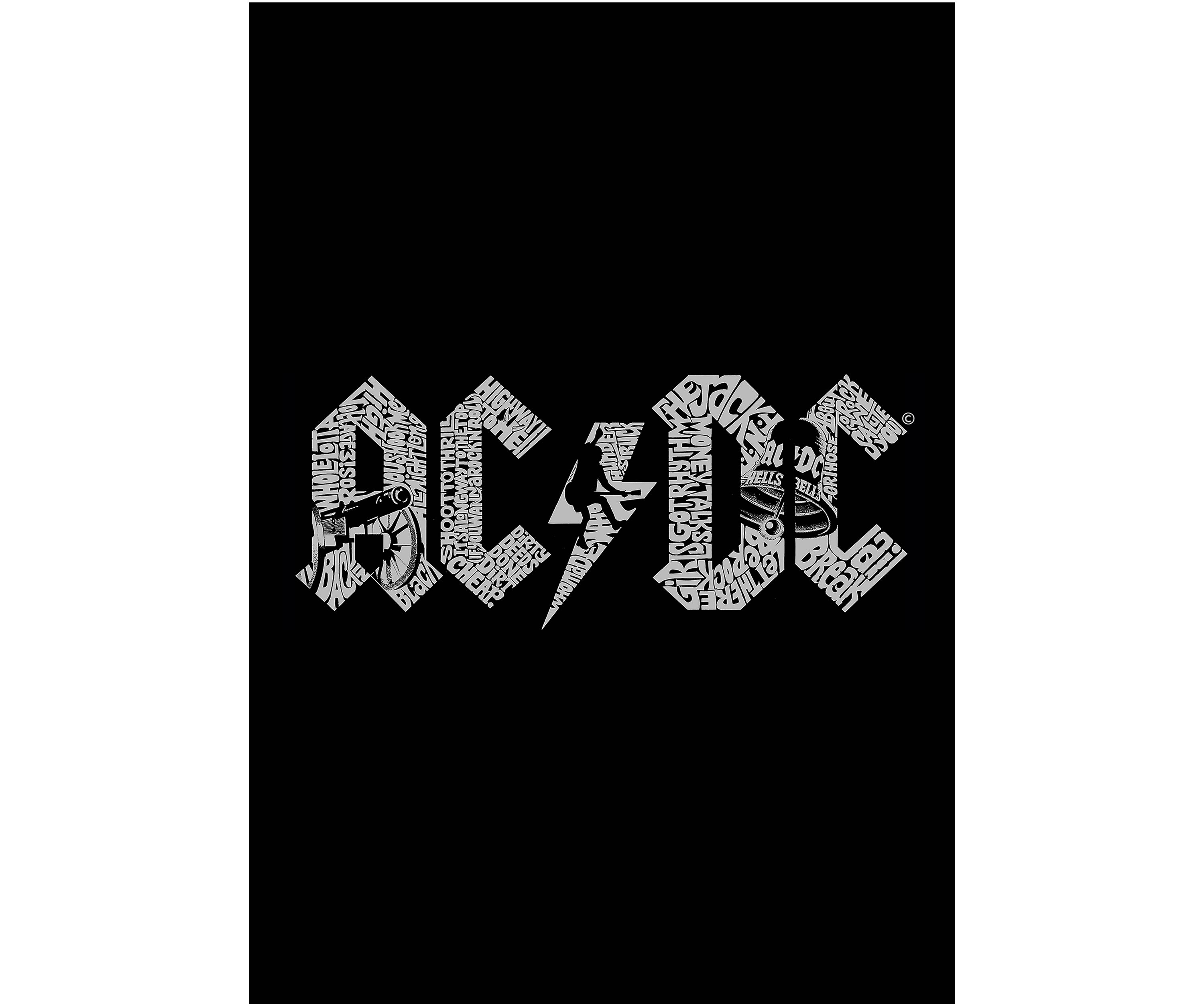Raglan Baseball Word Art T-Shirt - ACDC