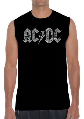 LA Pop Art Men's Word Art Sleeveless T-Shirt - ACDC -  320370111716213