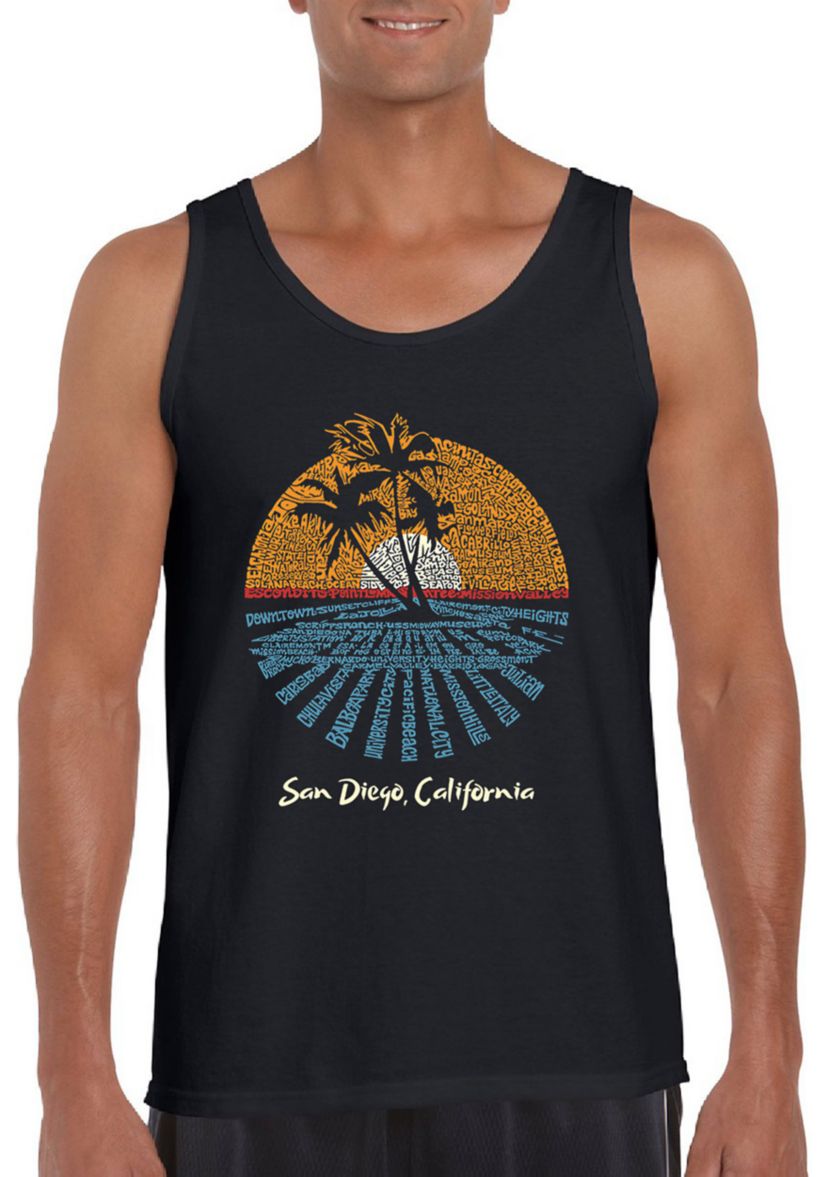 Word Art Tank Top - Cities In San Diego