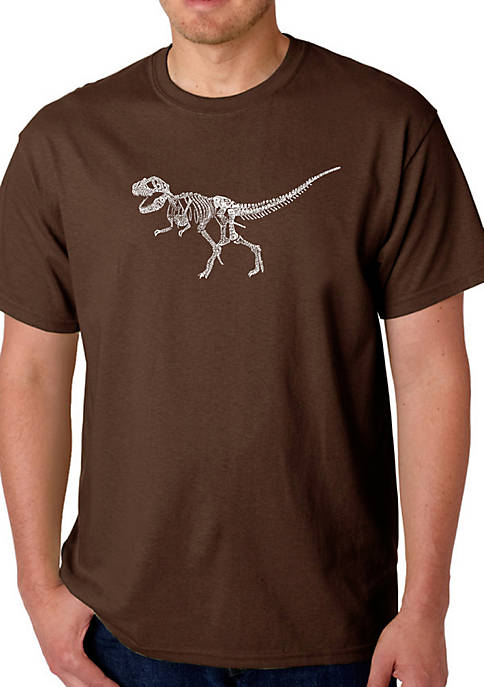 Word Art Graphic T-Shirt - Dinosaur T-Rex Skeleton