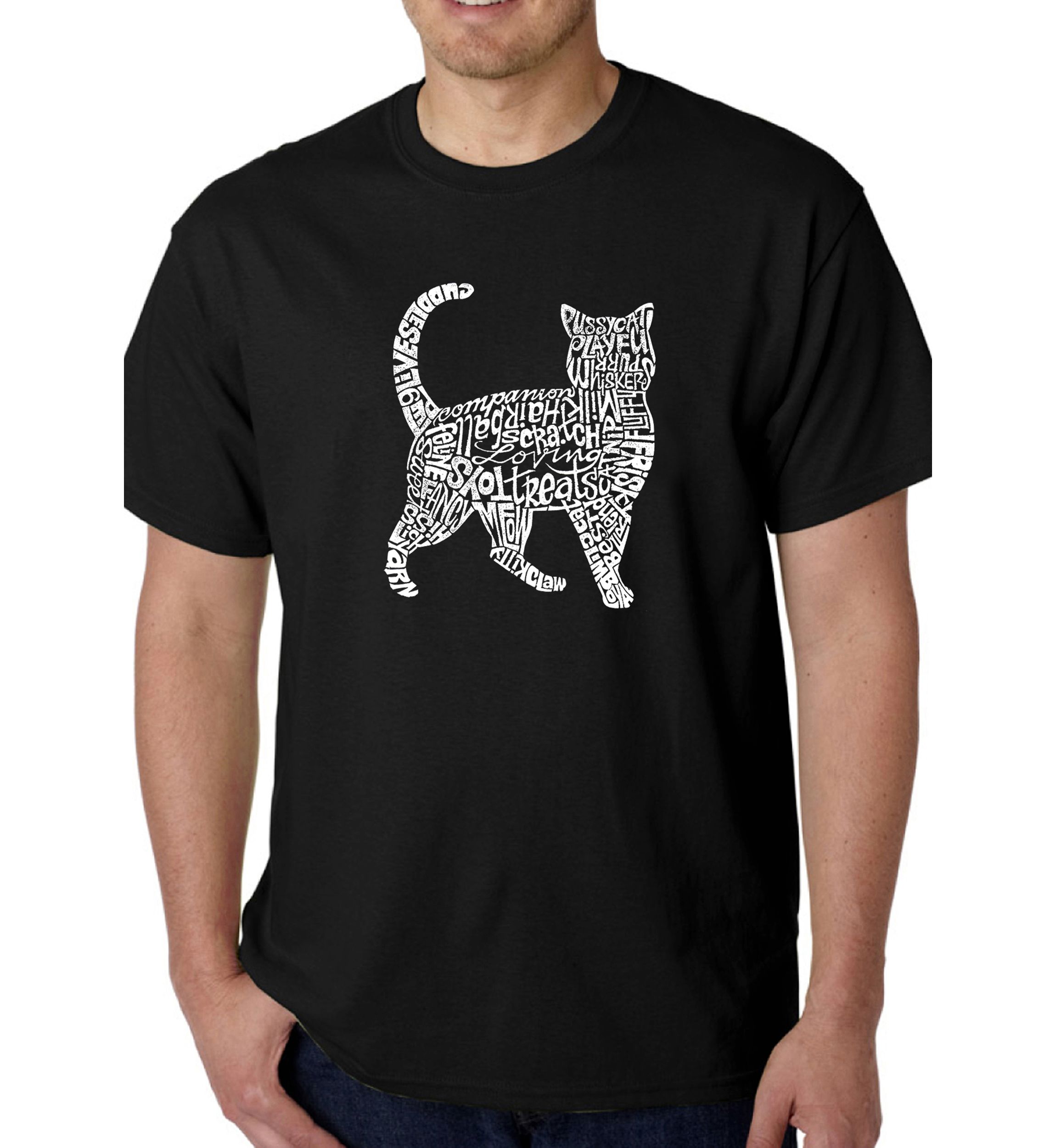 Word Art Graphic T-Shirt - Cat