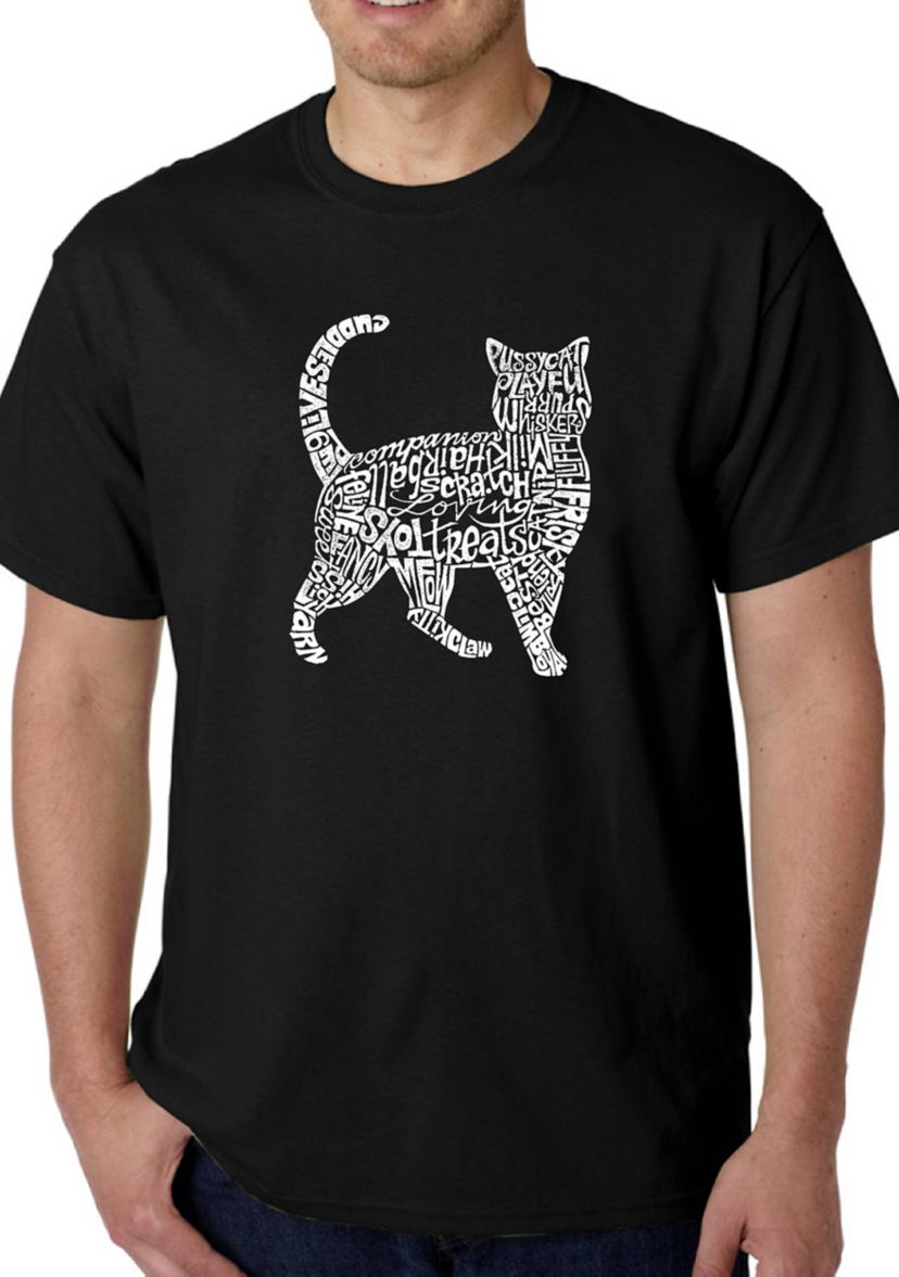 Word Art Graphic T-Shirt - Cat