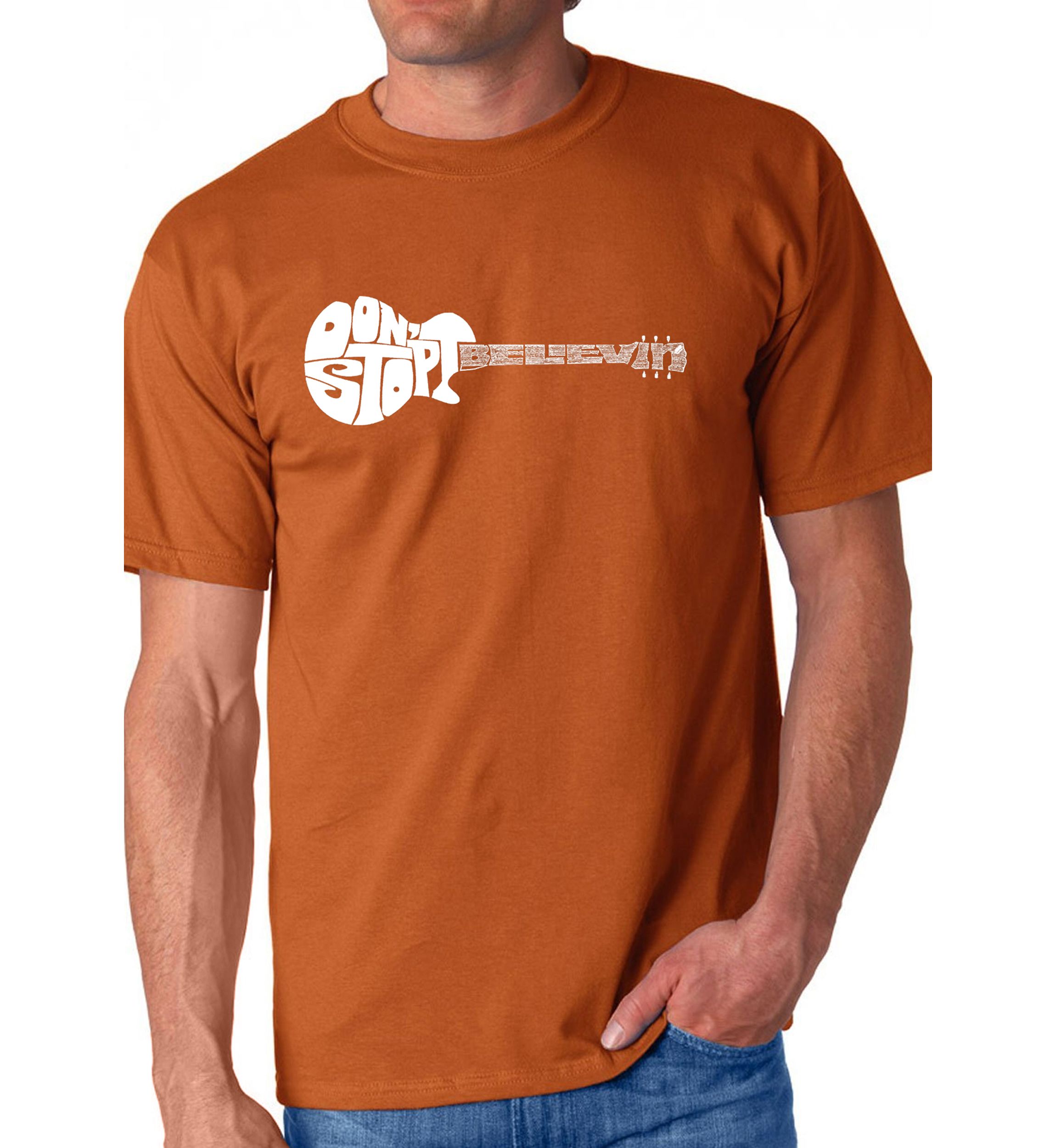 Word Art T Shirt - Dont Stop Believin