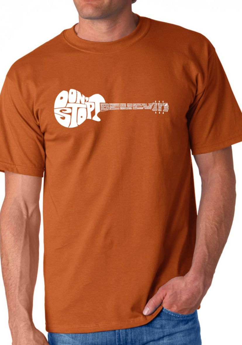 Word Art T Shirt - Dont Stop Believin
