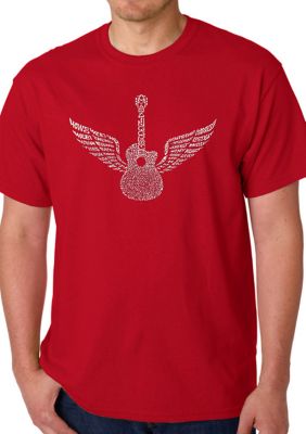 LA Pop Art Men's Word Art Graphic T-Shirt - Amazing Grace, Red, Small