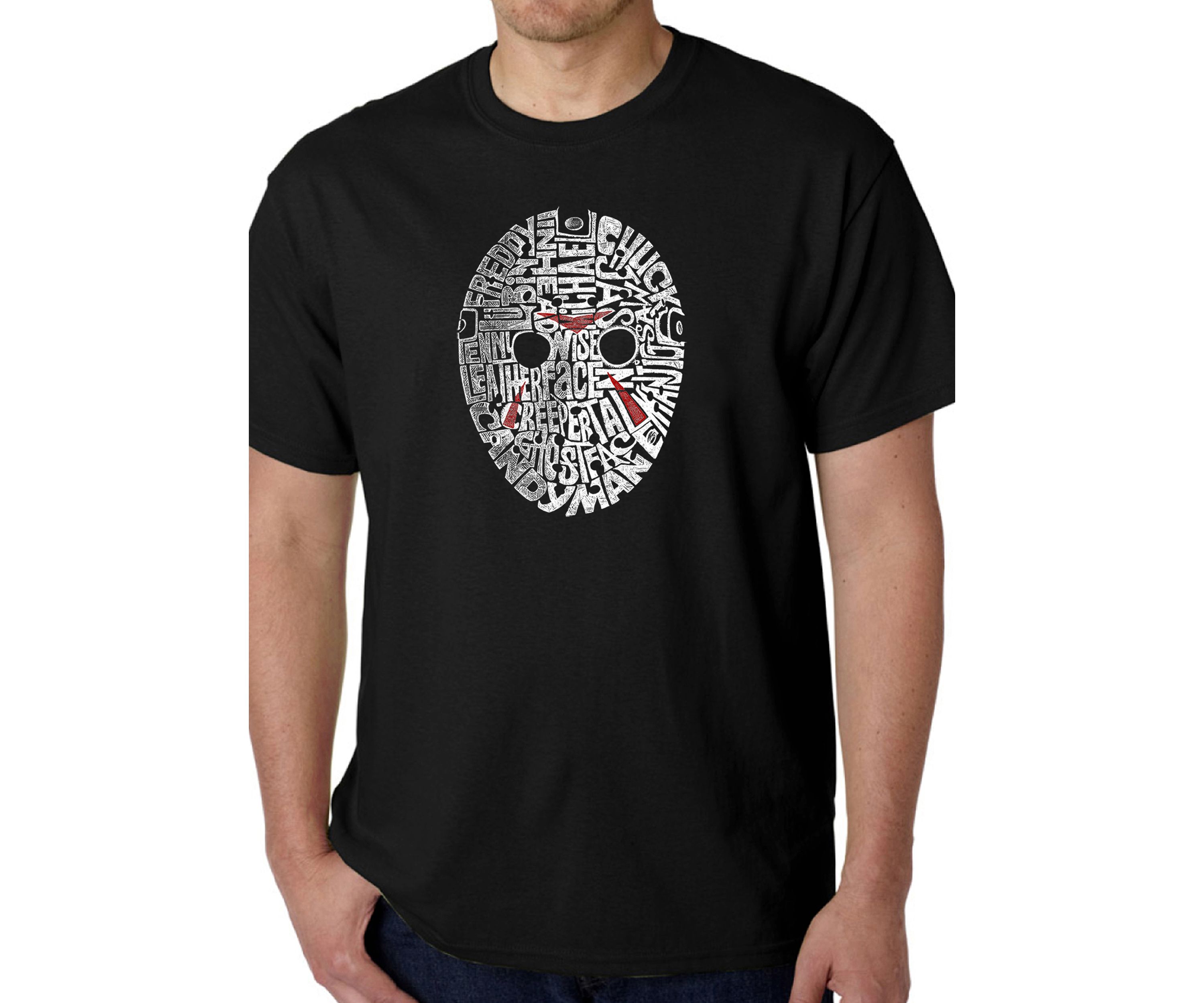 Word Art Graphic T-Shirt - Slasher Movie Villains