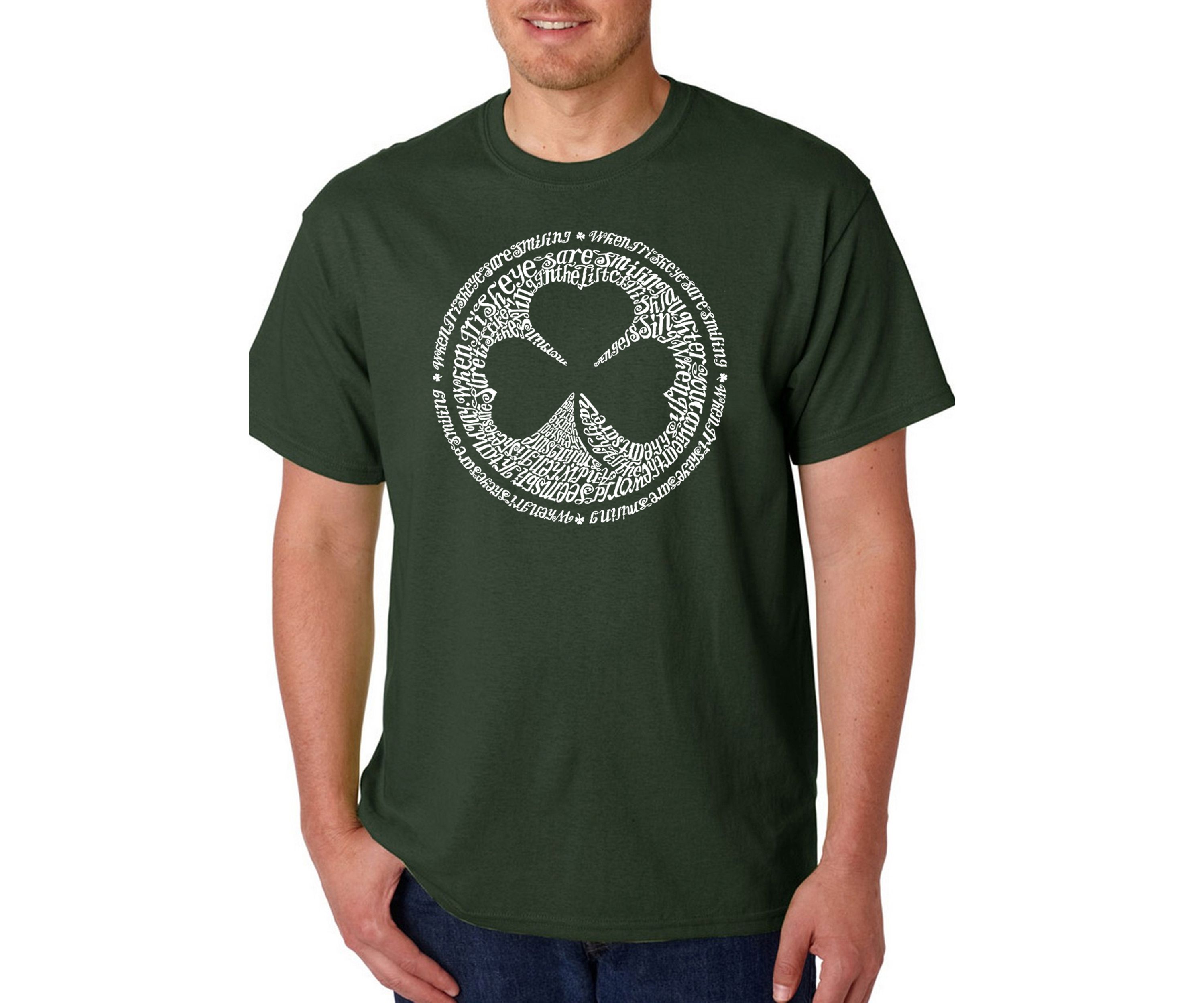 Word Art Graphic T-Shirt - Lyrics To When Irish Eyes Are Smiling