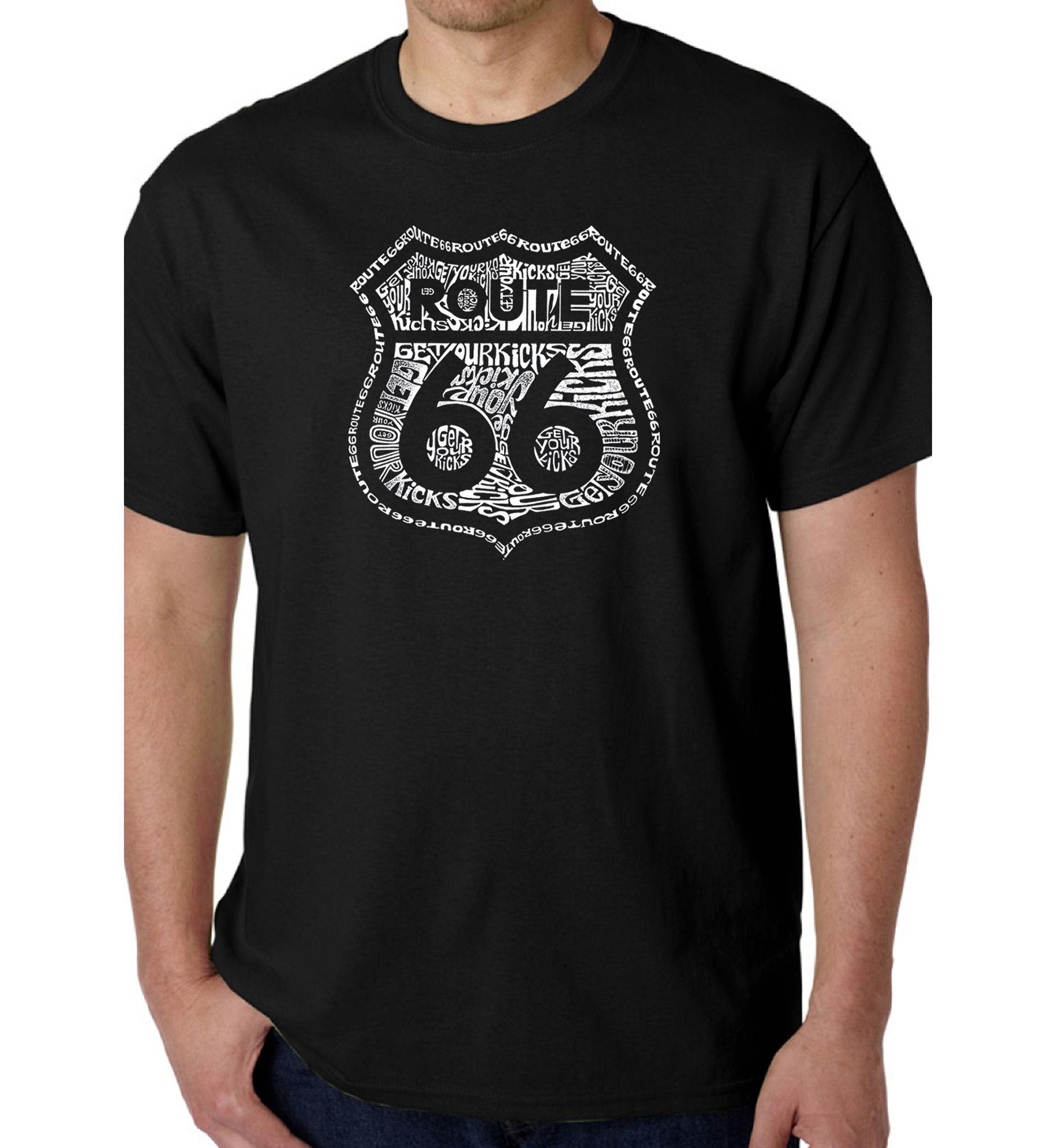  Word Art Graphic T-Shirt - Get Your Kicks on Route 66
