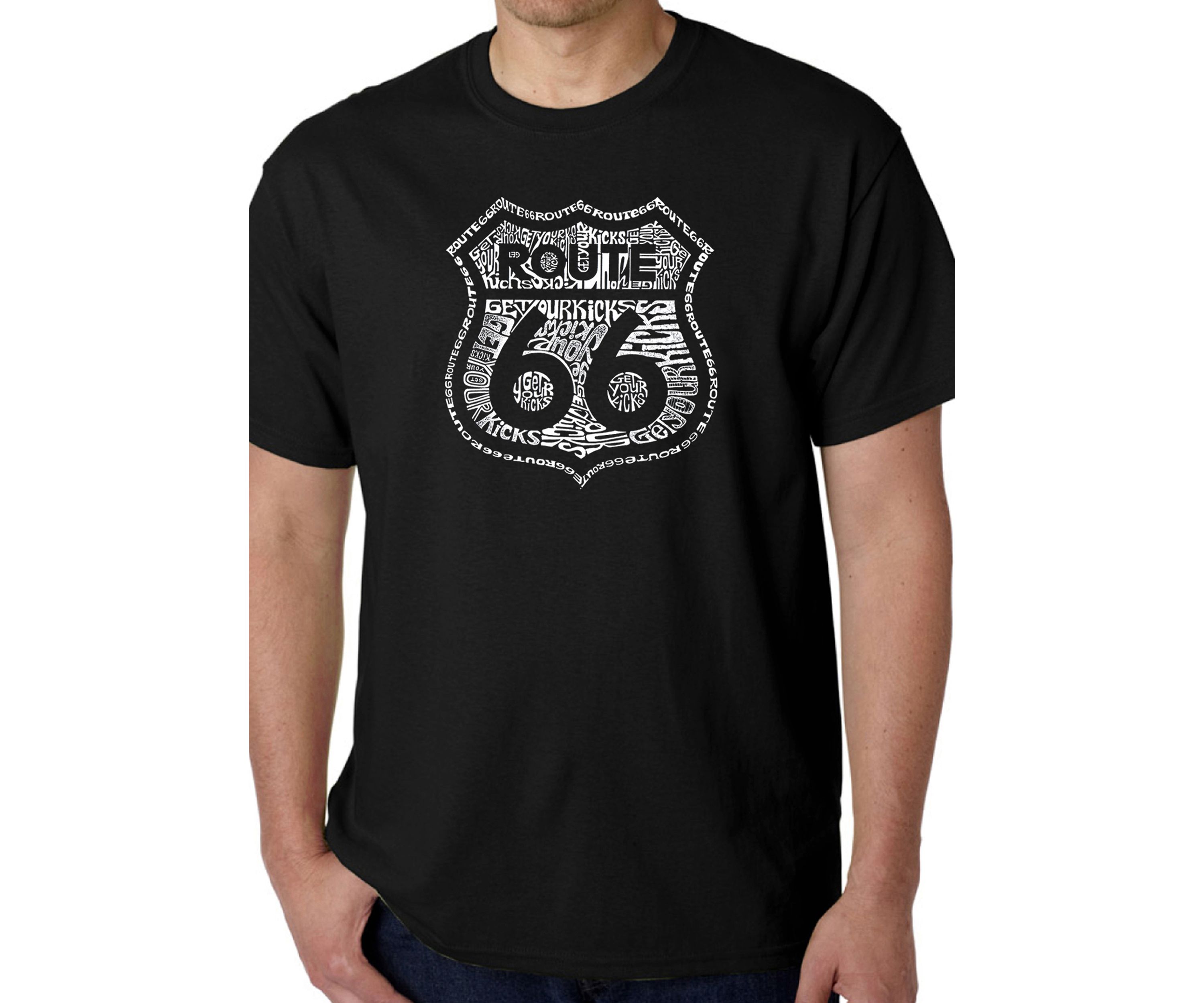  Word Art Graphic T-Shirt - Get Your Kicks on Route 66