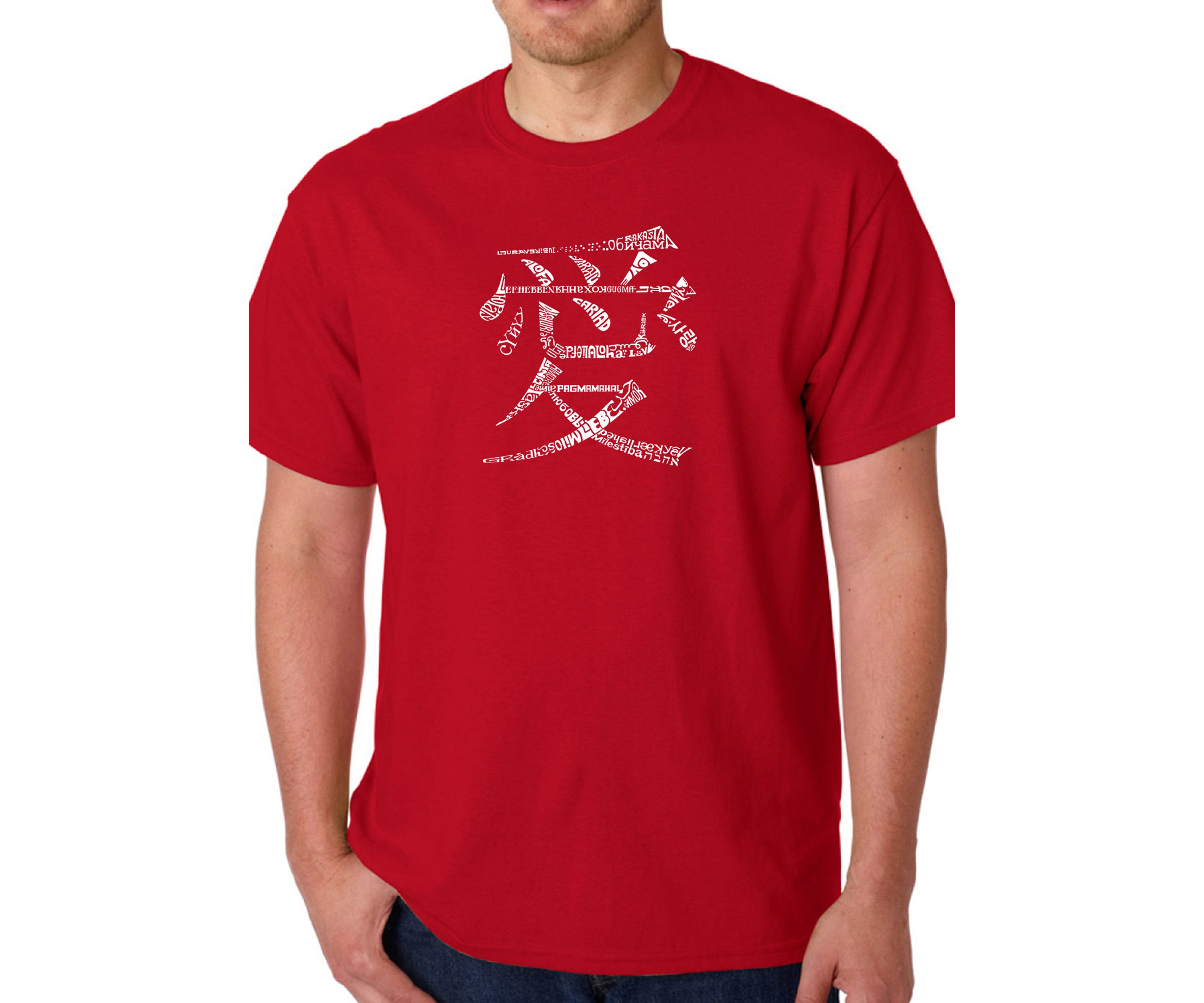 Word Art Graphic T-Shirt – The Word Love in 44 Languages