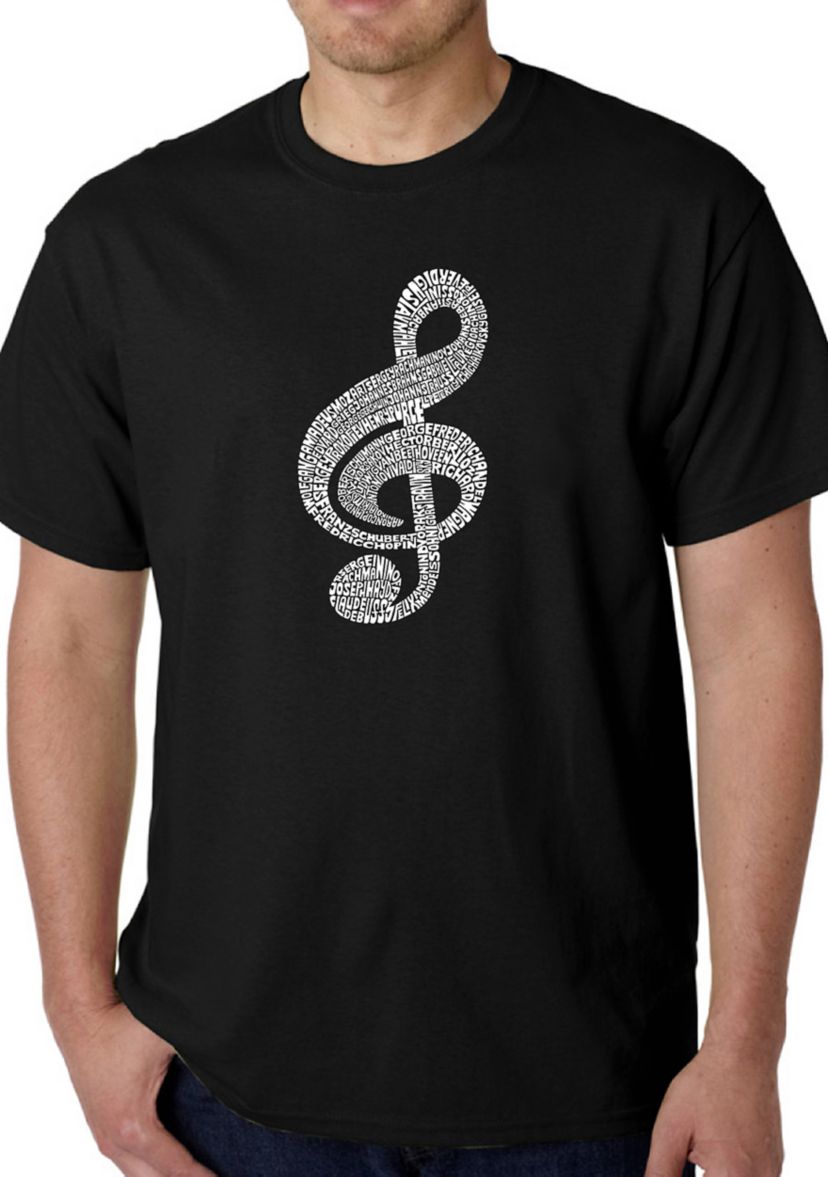 Word Art Graphic T-Shirt - Music Note