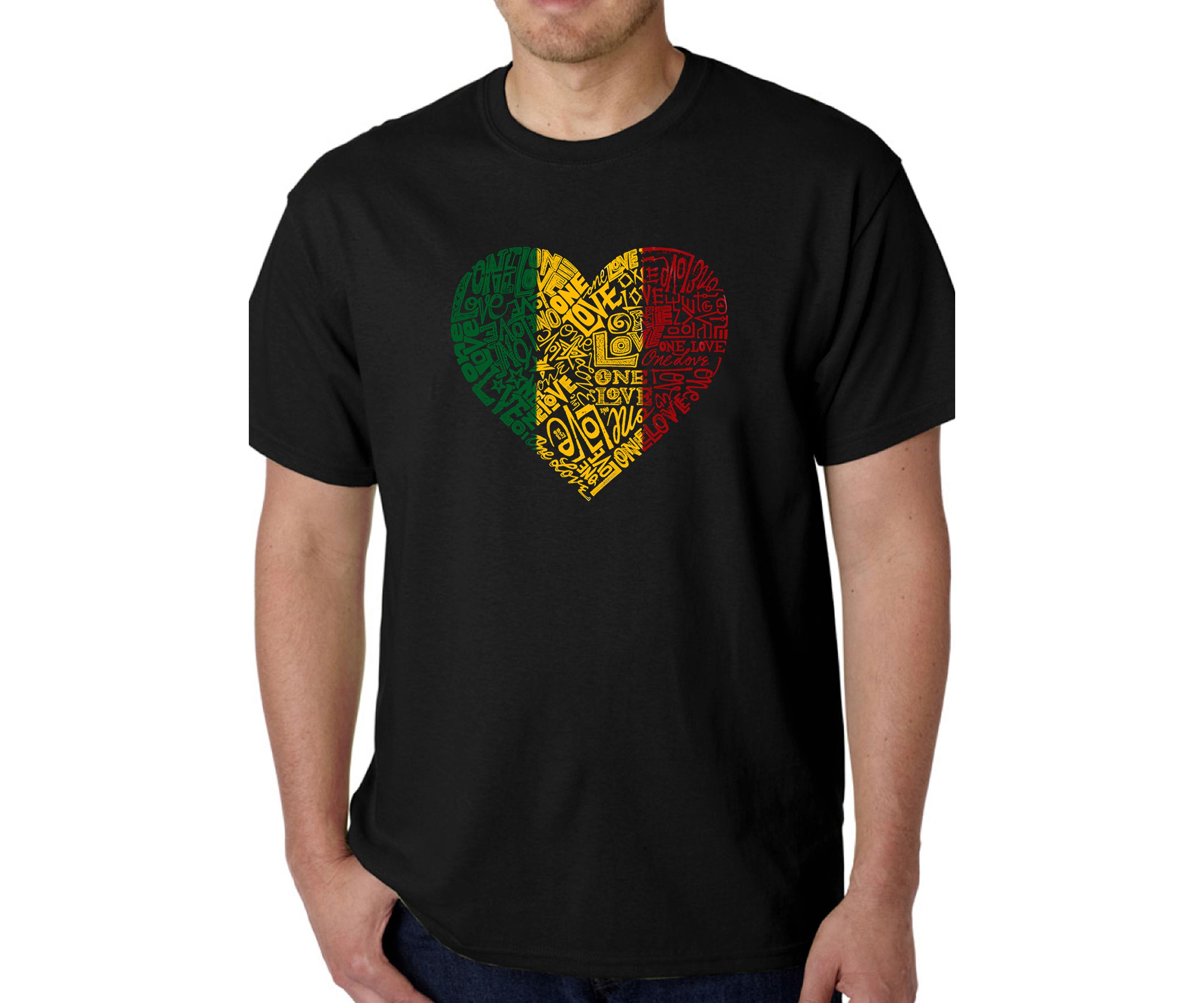 Word Art Graphic T-Shirt - One Love Heart