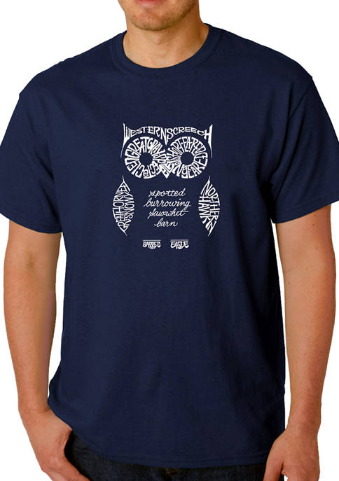  Word Art Graphic T-Shirt - Owl