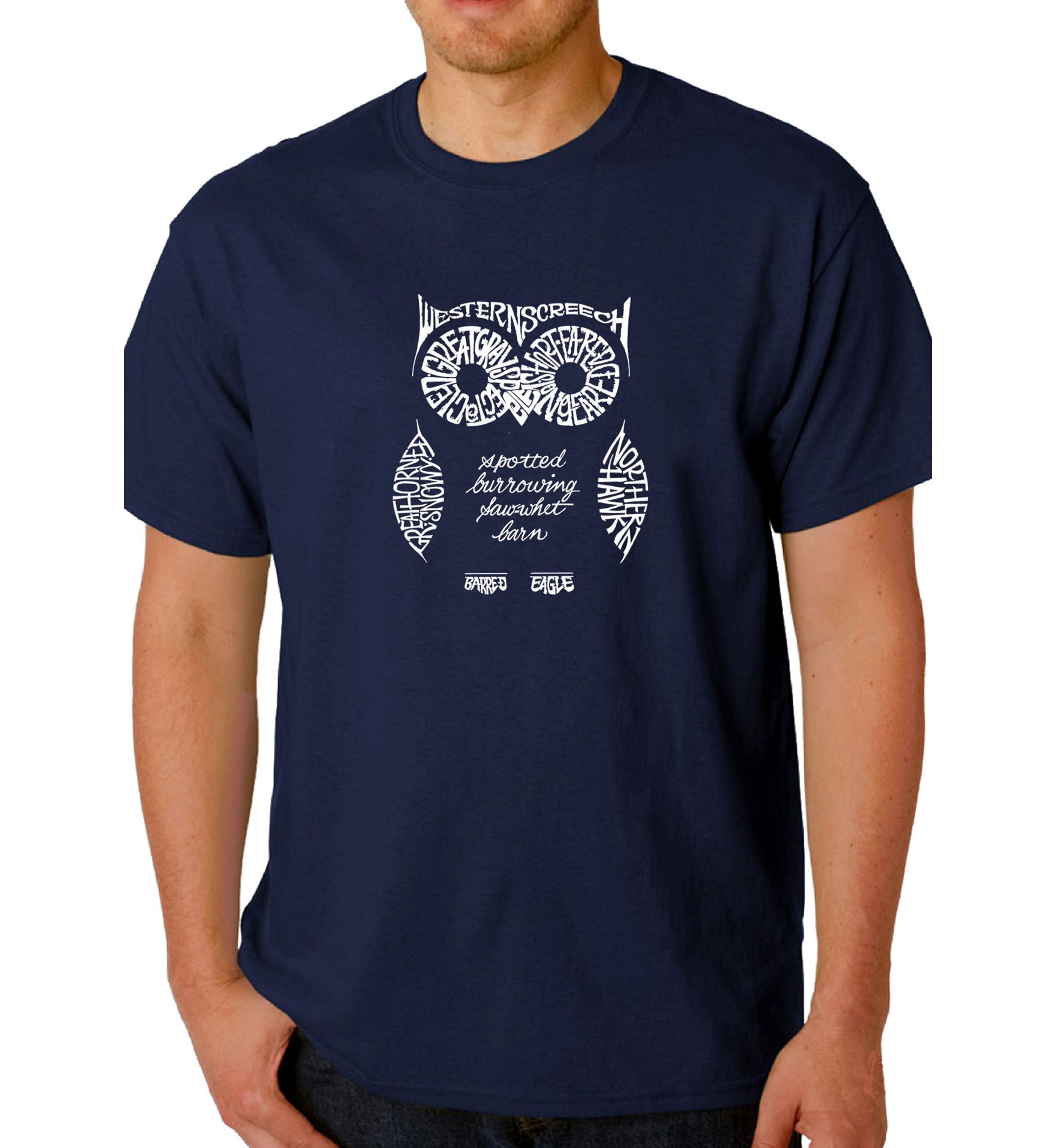  Word Art Graphic T-Shirt - Owl