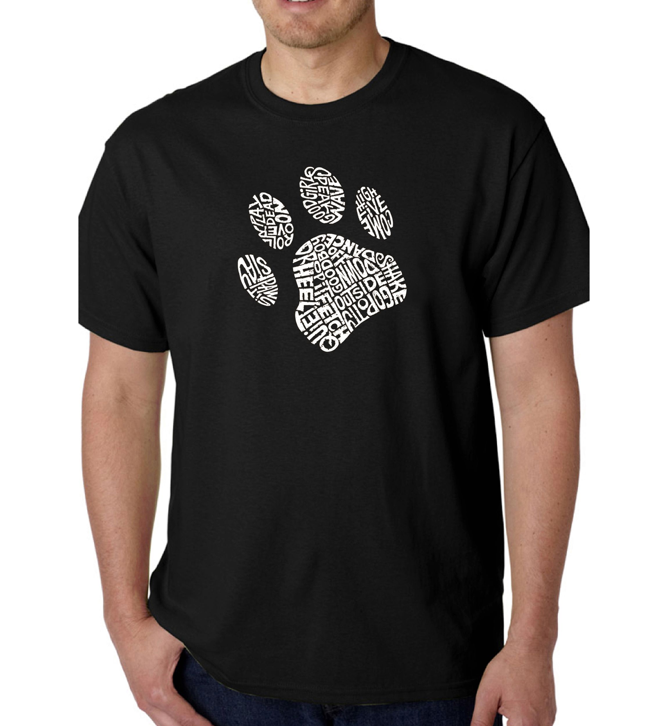 Word Art Graphic T-Shirt - Dog Paw