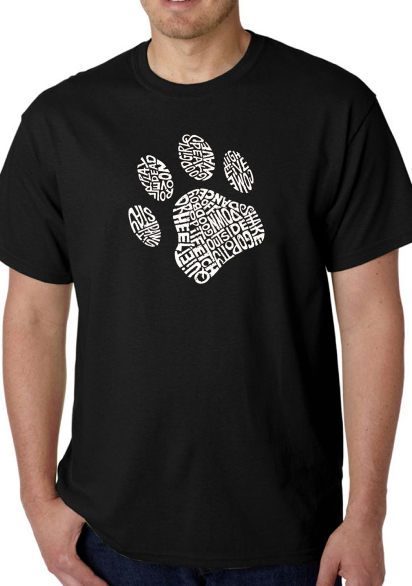 Word Art Graphic T-Shirt - Dog Paw