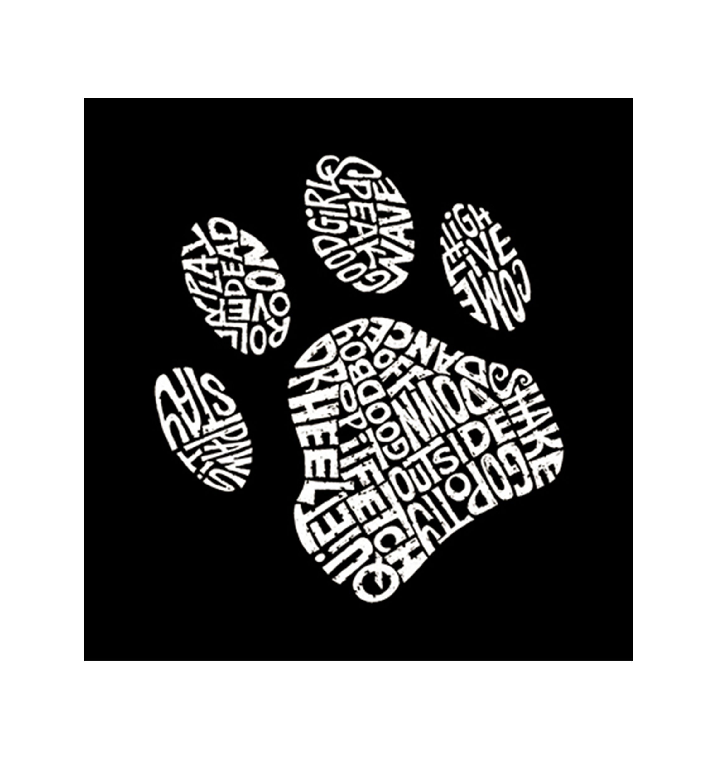 Word Art Graphic T-Shirt - Dog Paw
