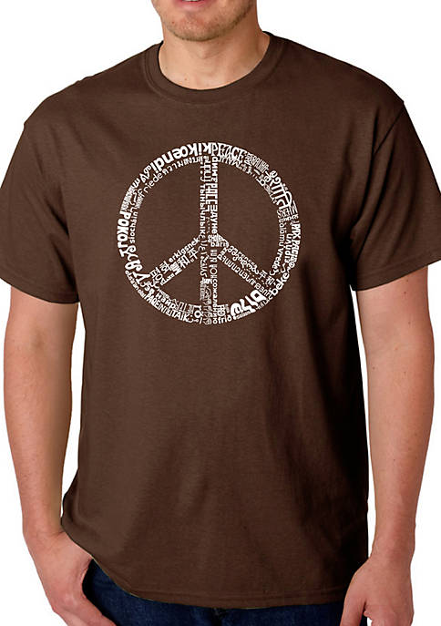 Word Art Graphic T-Shirt - Peace in 77 Languages