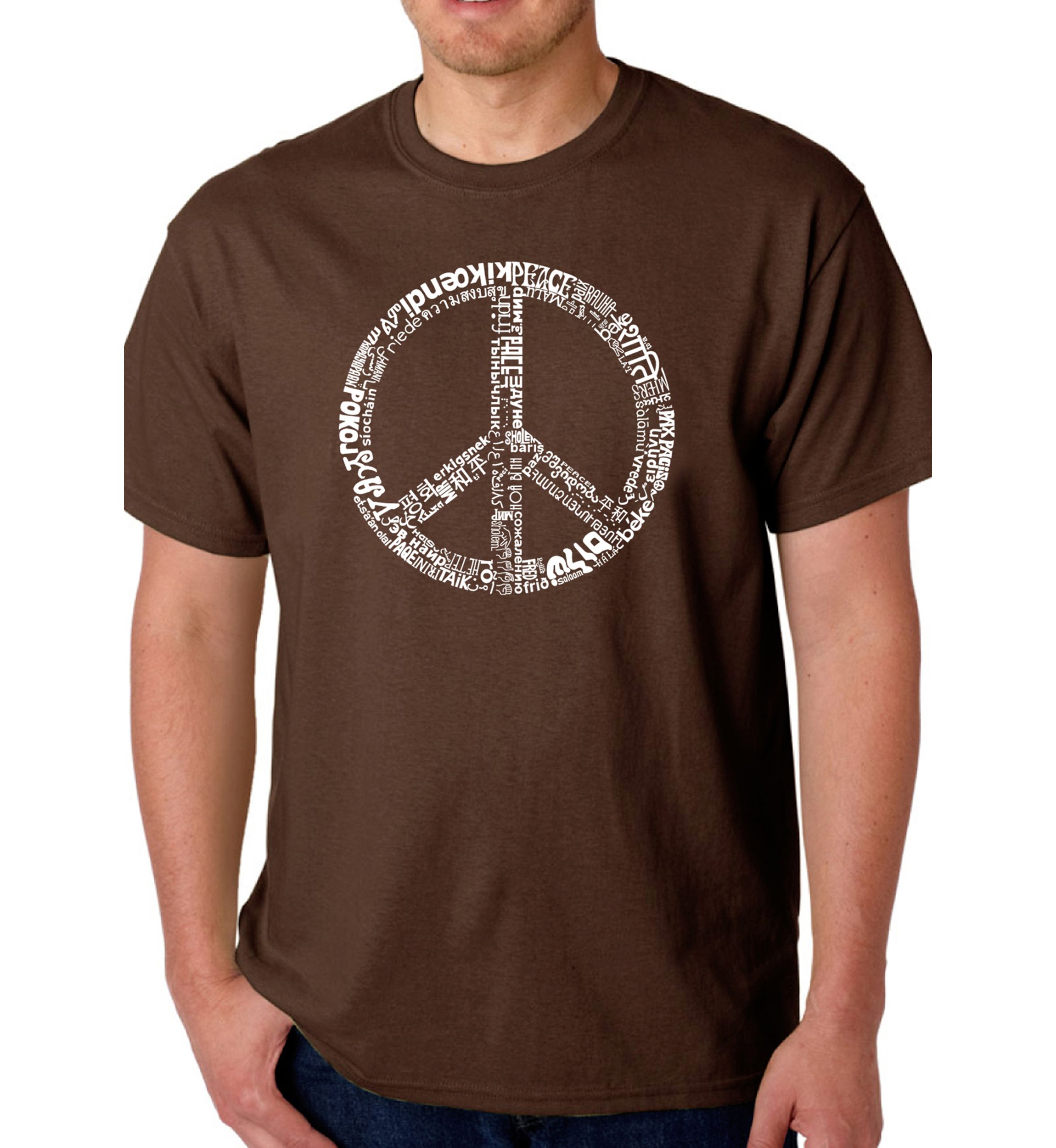 Word Art Graphic T-Shirt - Peace in 77 Languages