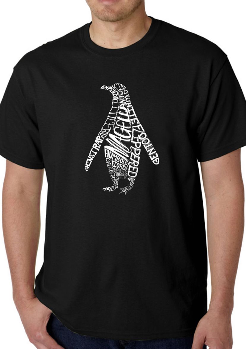  Word Art Graphic T-Shirt - Penguin