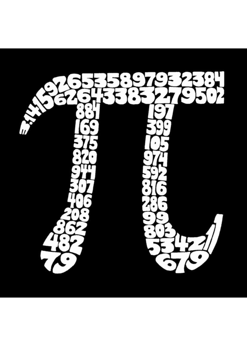 LA Pop Art Word Art Graphic T-Shirt - The First 100 Digits of Pi | Belk