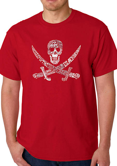 Word Art Graphic T-Shirt - Pirate, Captains, and Imagery 