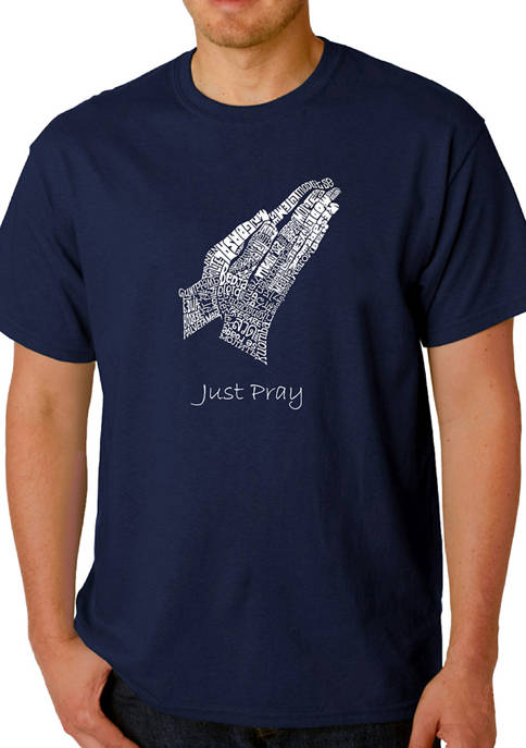 Word Art Graphic T-Shirt - Prayer Hands
