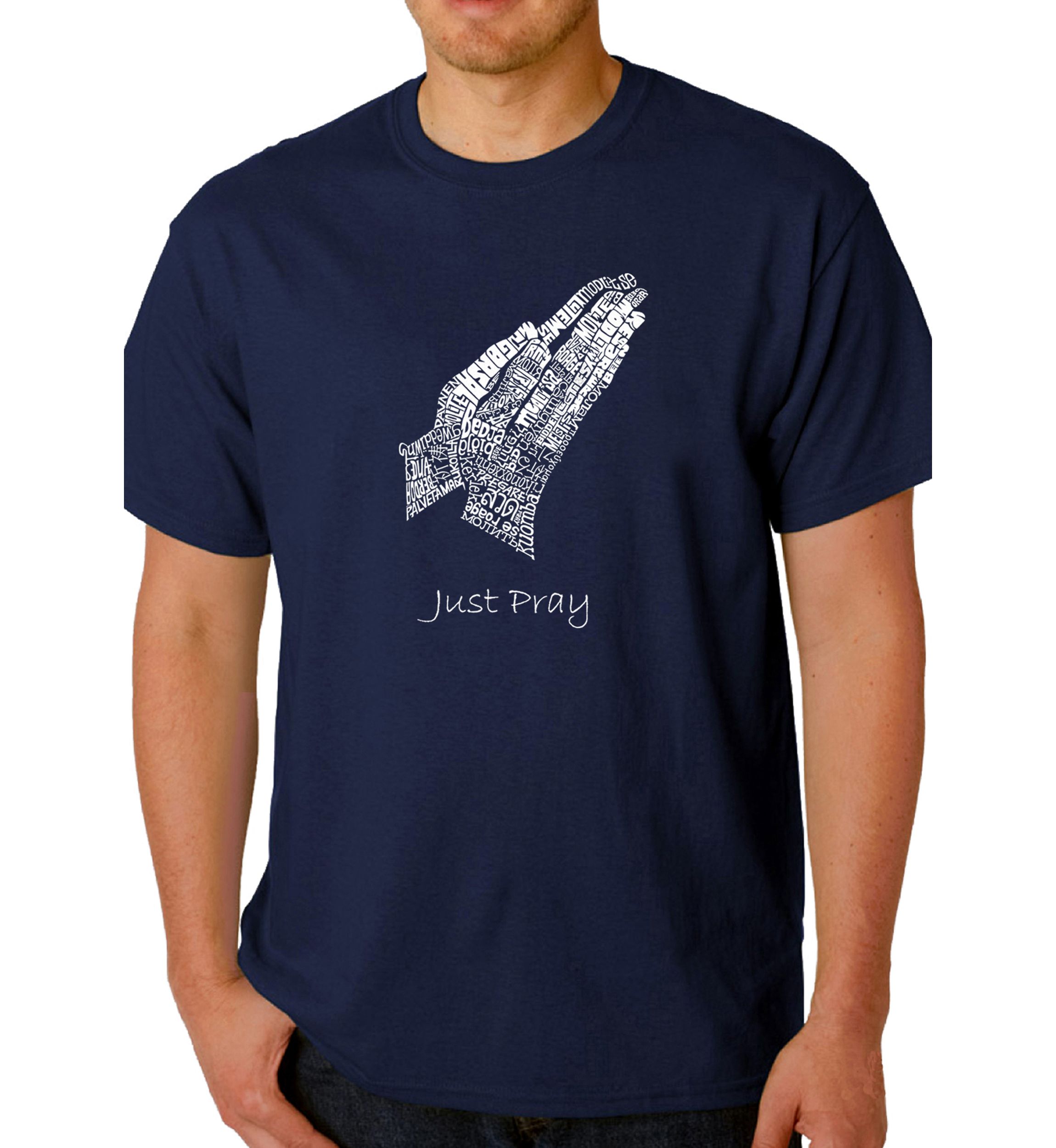 Word Art Graphic T-Shirt - Prayer Hands