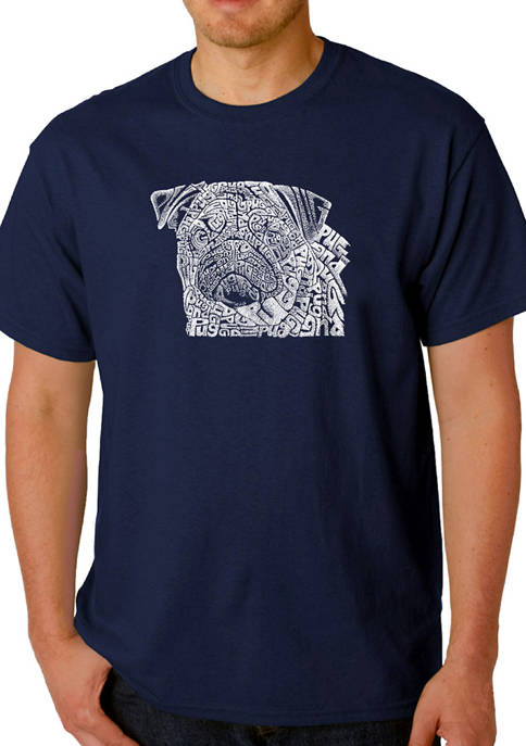 Word Art Graphic T-Shirt - Pug Face