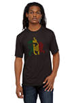 Word Art Graphic T-Shirt - Rasta Lion - One Love