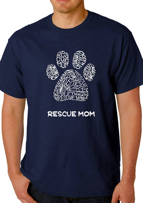 Word Art Graphic T-Shirt - Rescue Mom