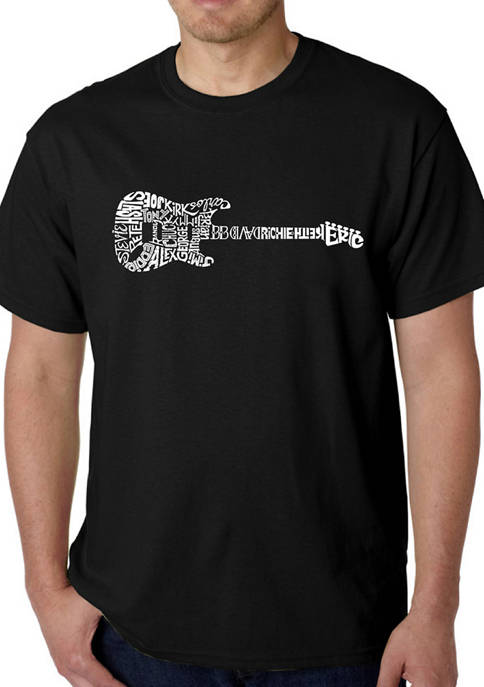 Word Art Graphic T-Shirt - Rock Guitar