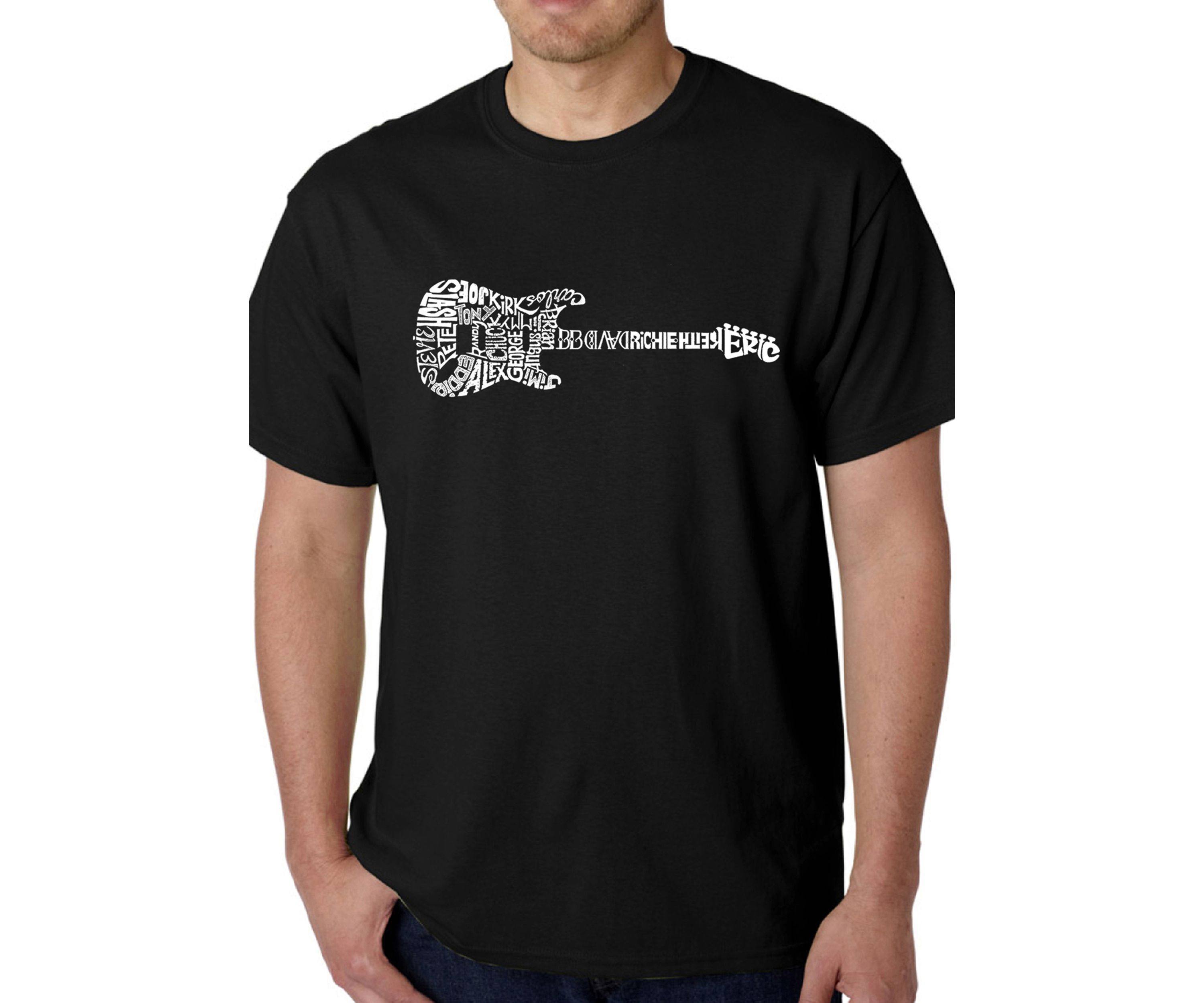 Word Art Graphic T-Shirt - Rock Guitar