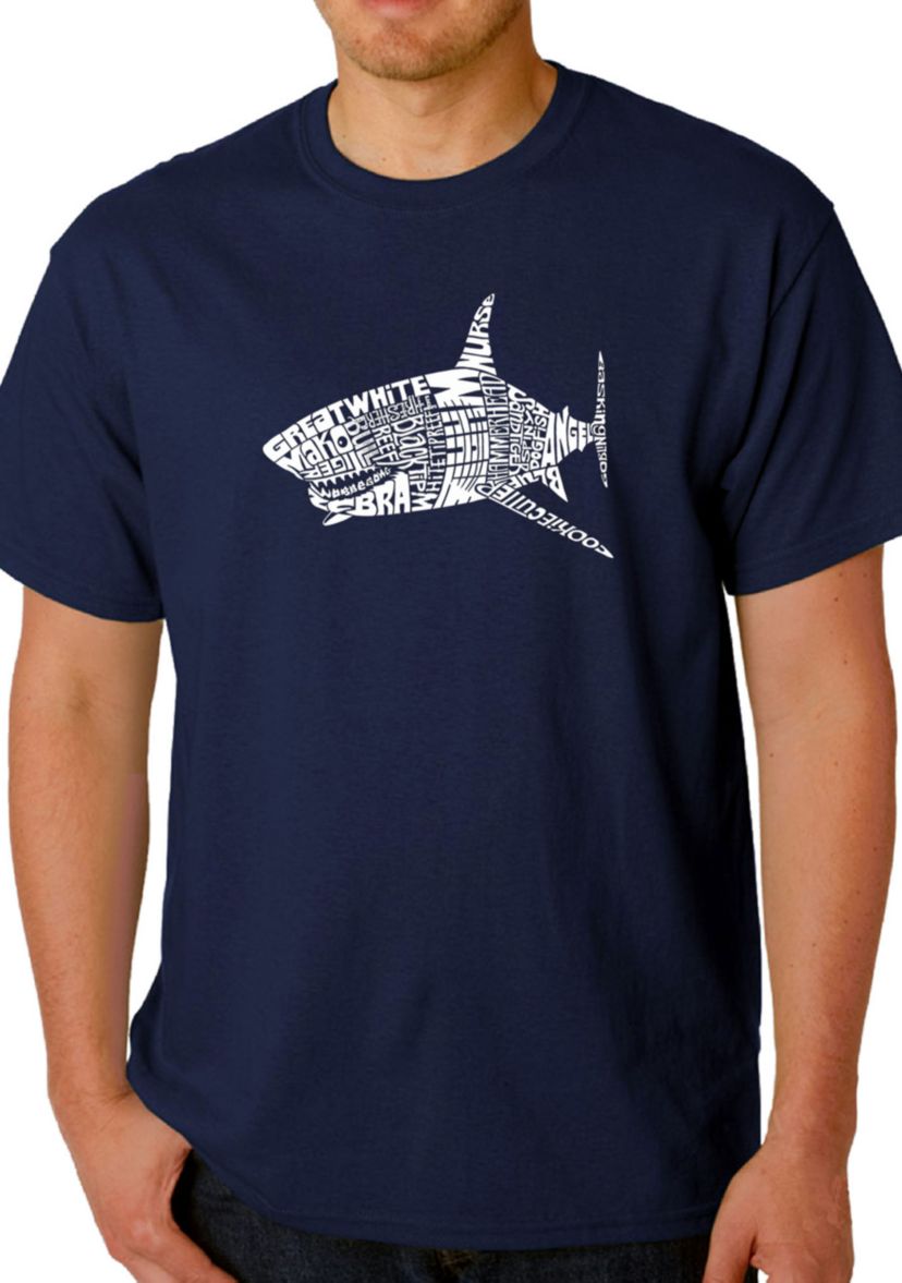 Word Art Graphic T-Shirt - Species of Shark