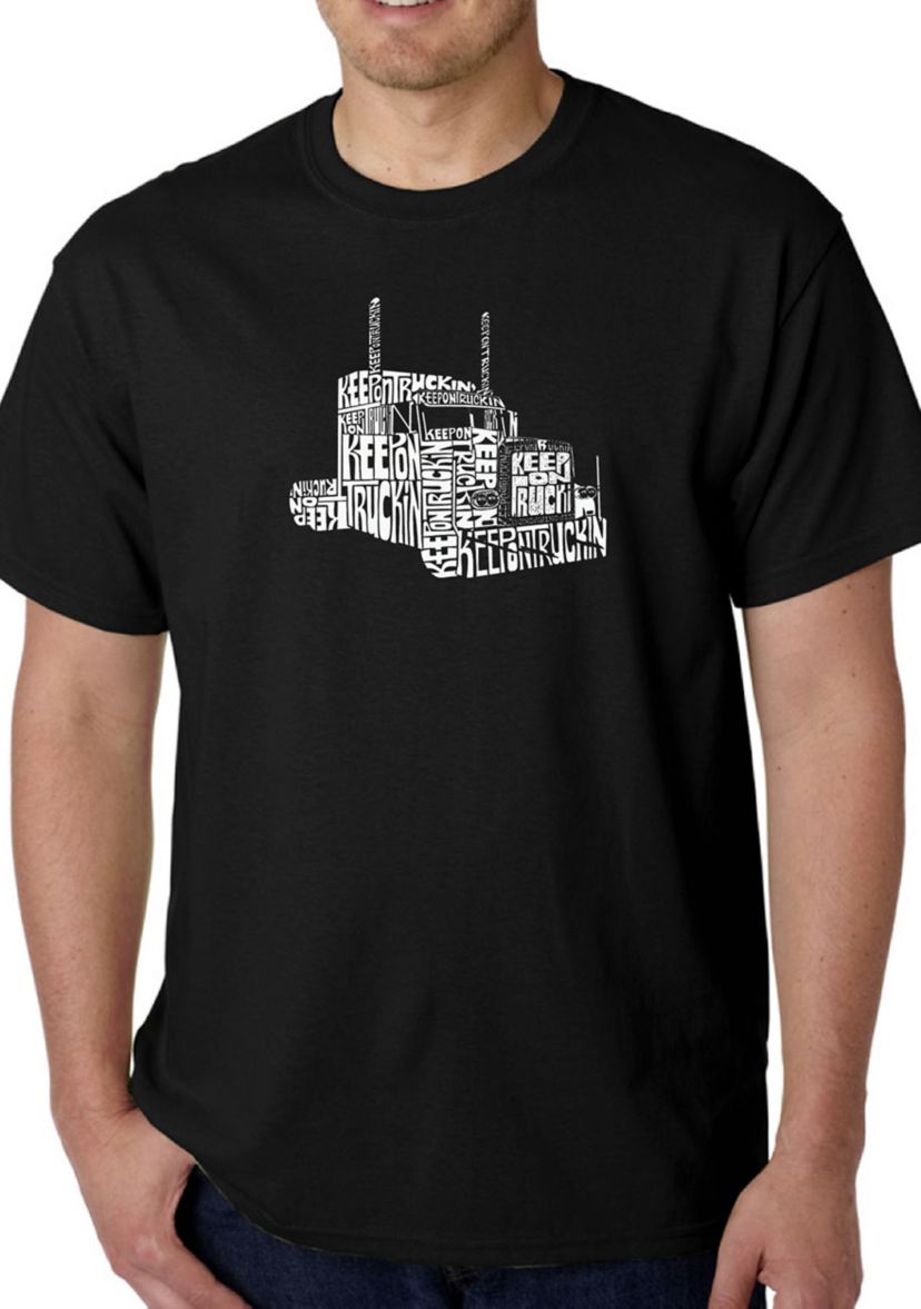 Word Art Graphic T-Shirt - Keep On Truckin 