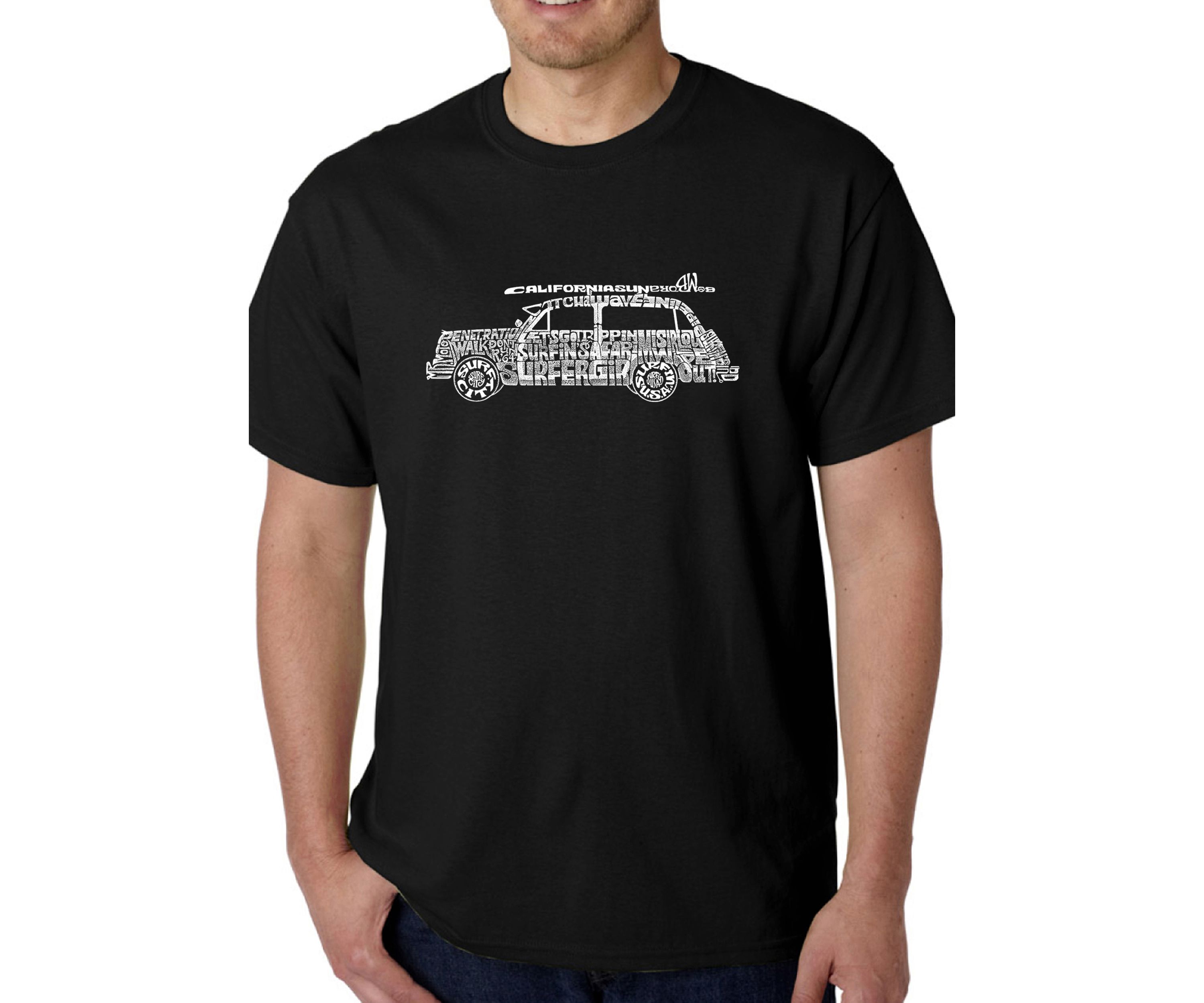 Word Art Graphic T-Shirt - Woody - Classic Surf Songs