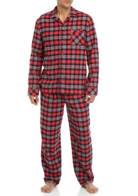 Joyland Men's Red & Gray Plaid 2 Piece Pajama Set | belk