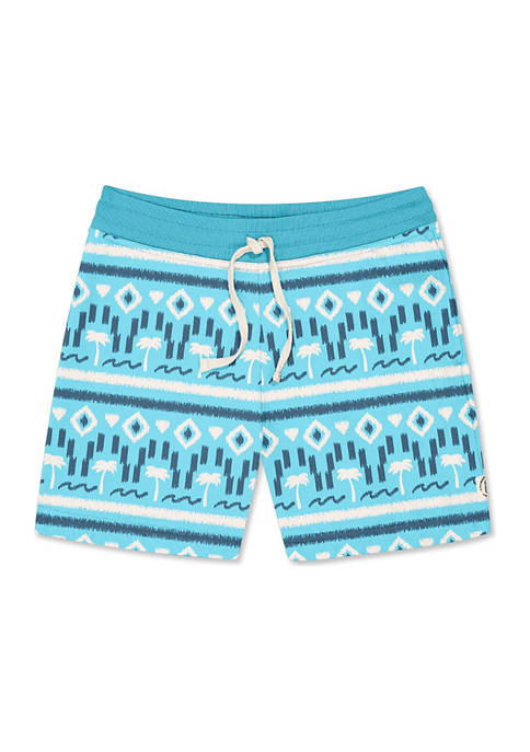 Turquoise/Aqua Printed Shorts