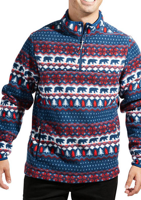 CHUBBIES The Bearly Wild 1/4 Zip Pullover